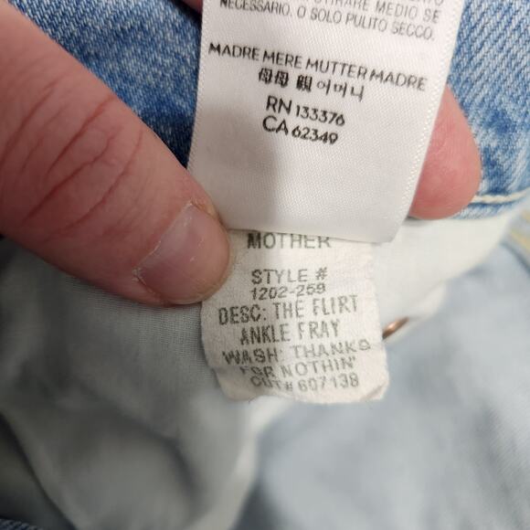 Mother Superior Denim The Flirt Ankle Fray Thanks for Nothin' Distressed Jeans - Picture 13 of 14